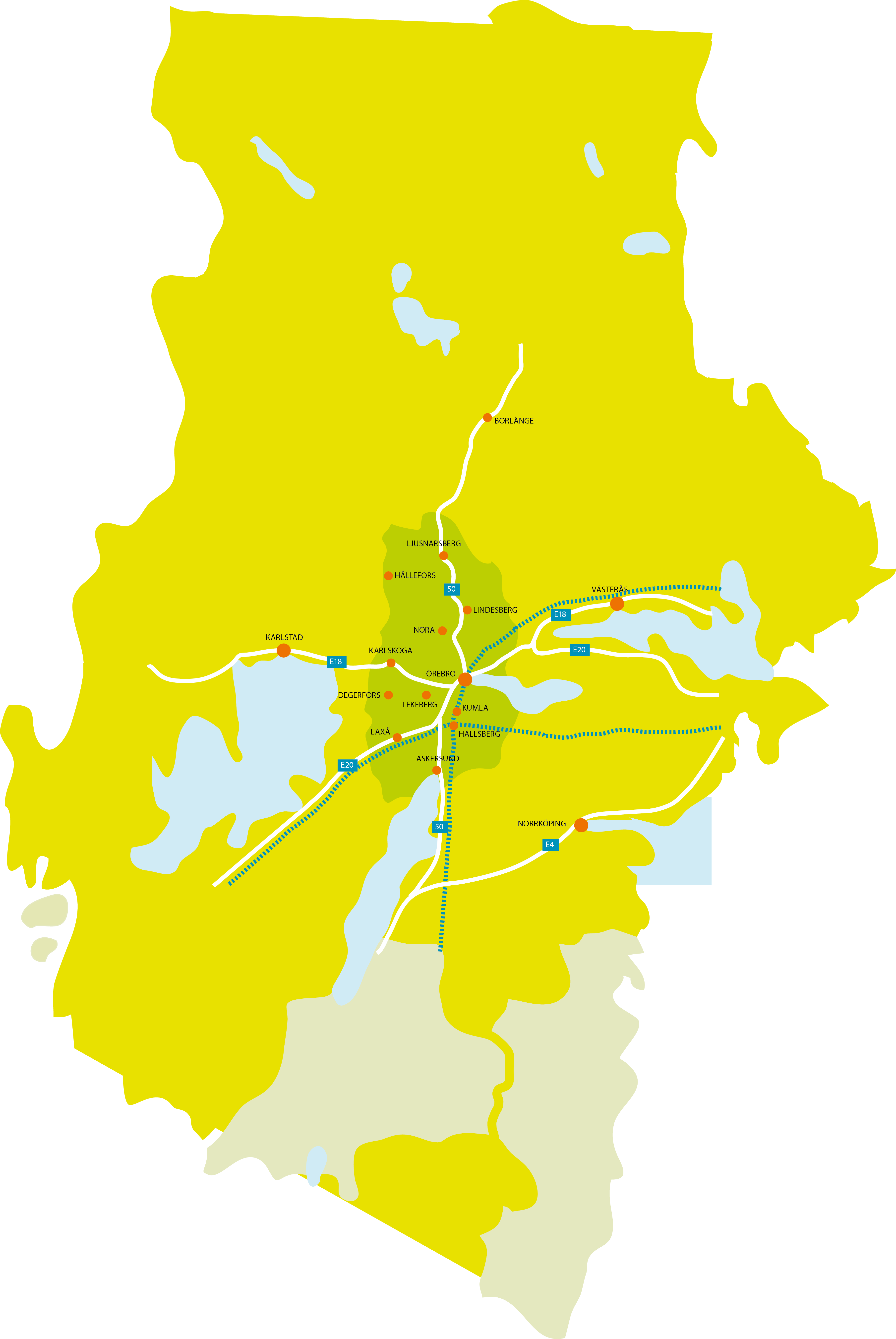 Map Örebro County
